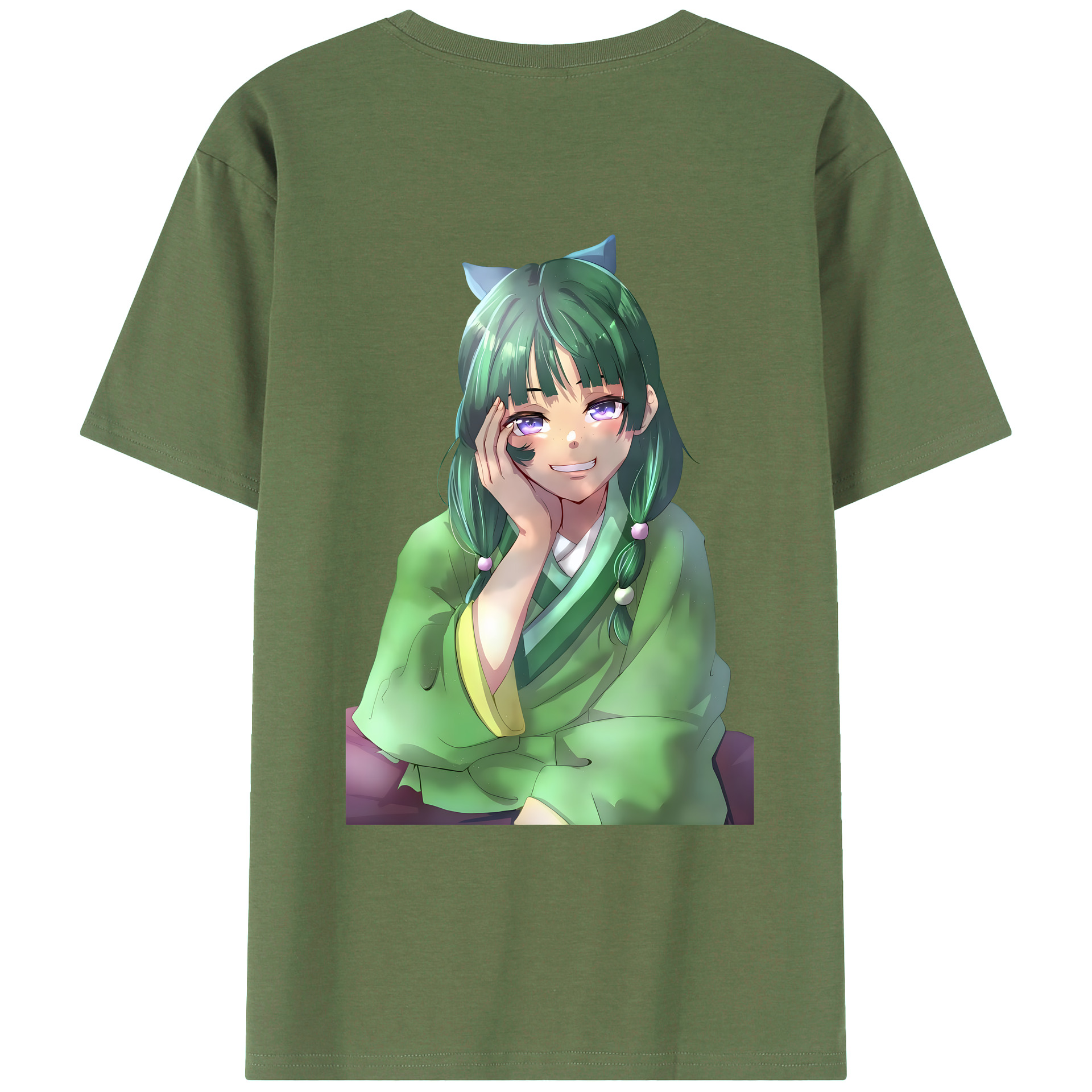 （画像用） 薬屋のひとりごと The Apothecary Diaries 綿100％ メンズ半袖Tシャツ（バックプリント） 通気性